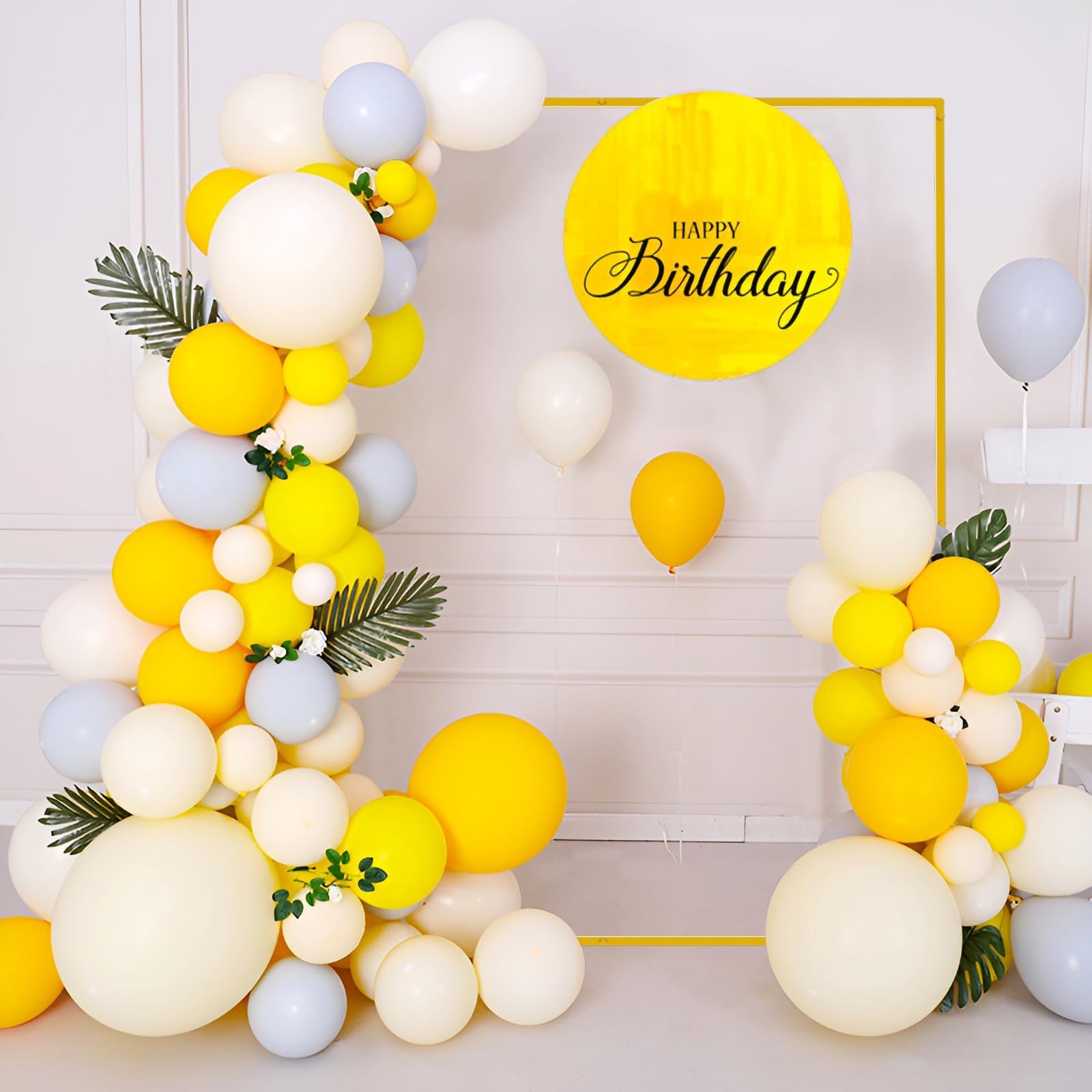 6.6FTx5.2FT Gold Wedding Arch Backdrop Stand Square Metal Rectangular Arch Fr…