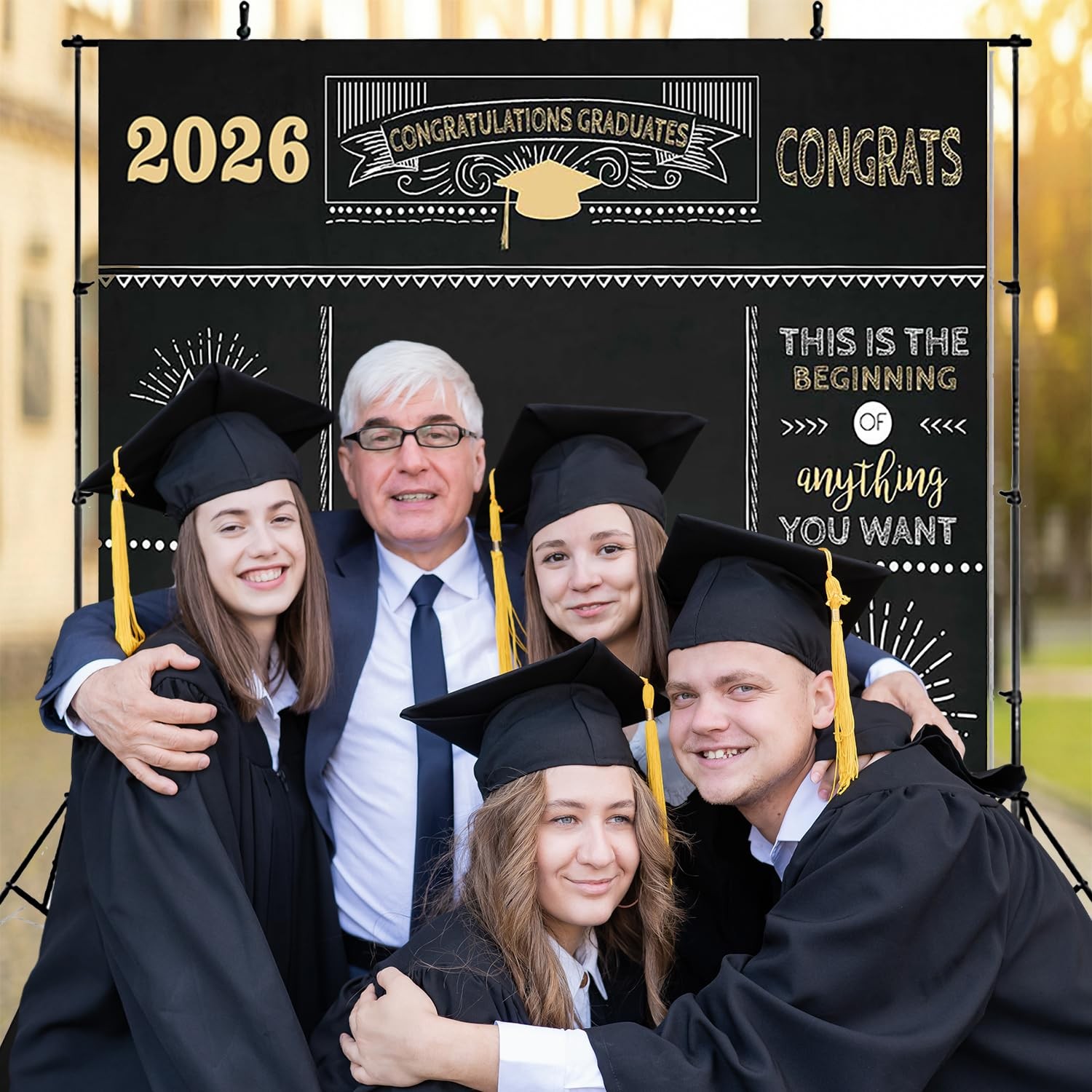 6x8ft Graduation Backdrop 2025 Prom Party Photo Background Congratulations