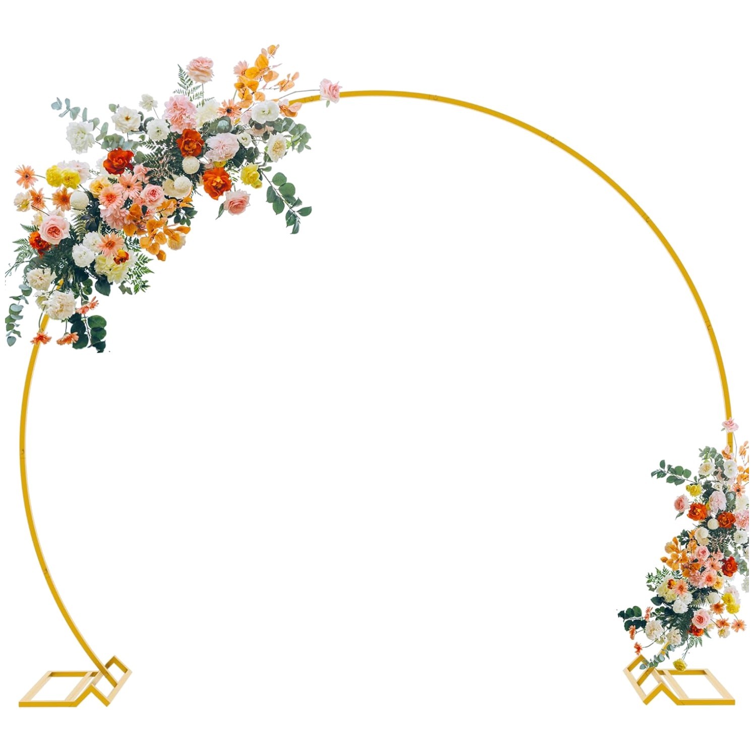 Gold Metal Circle Balloon Arch Stand – 7.2FT Round