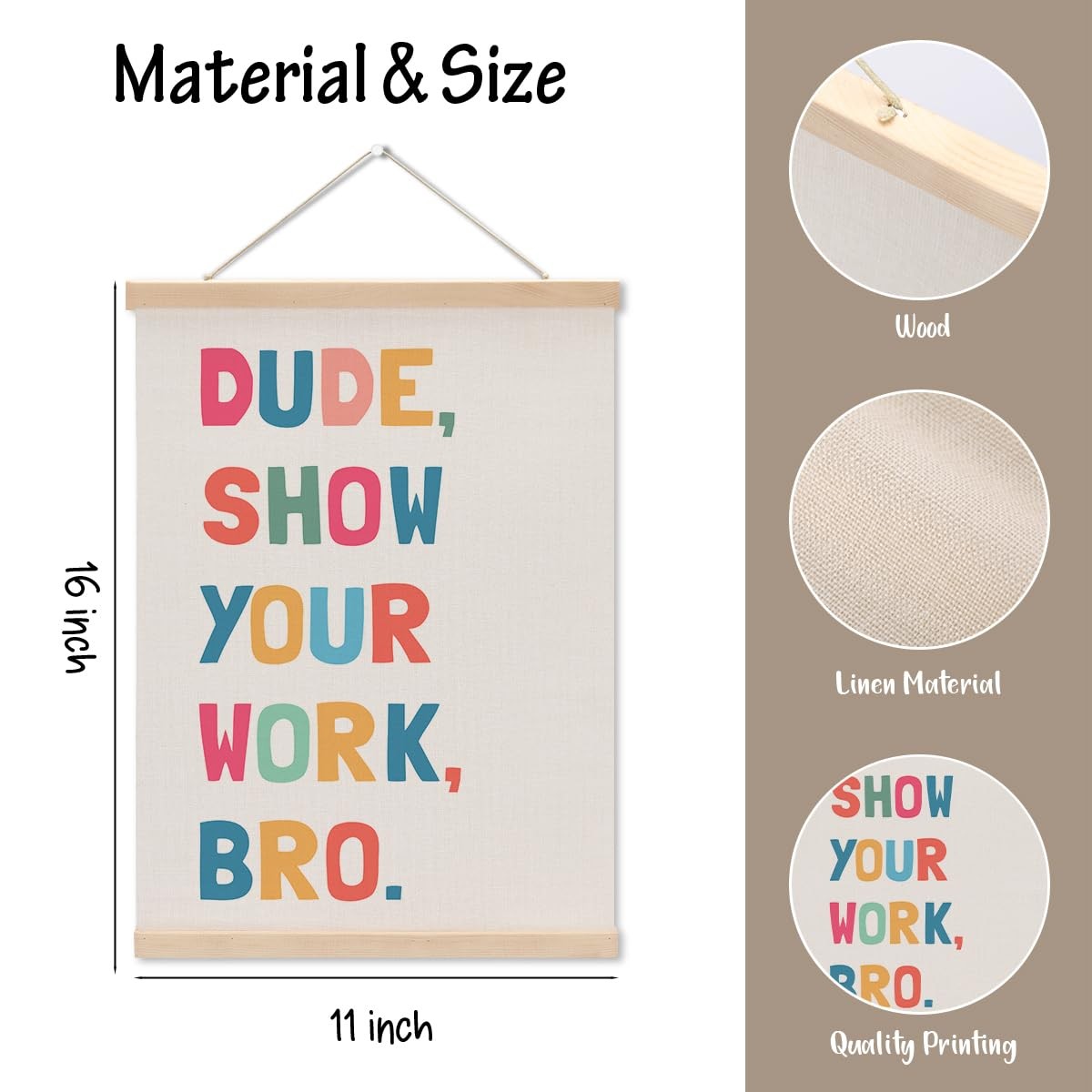 Pykfrhh English Classroom Decor, Retro Canvas Banner, Wall Hanging Decor for …