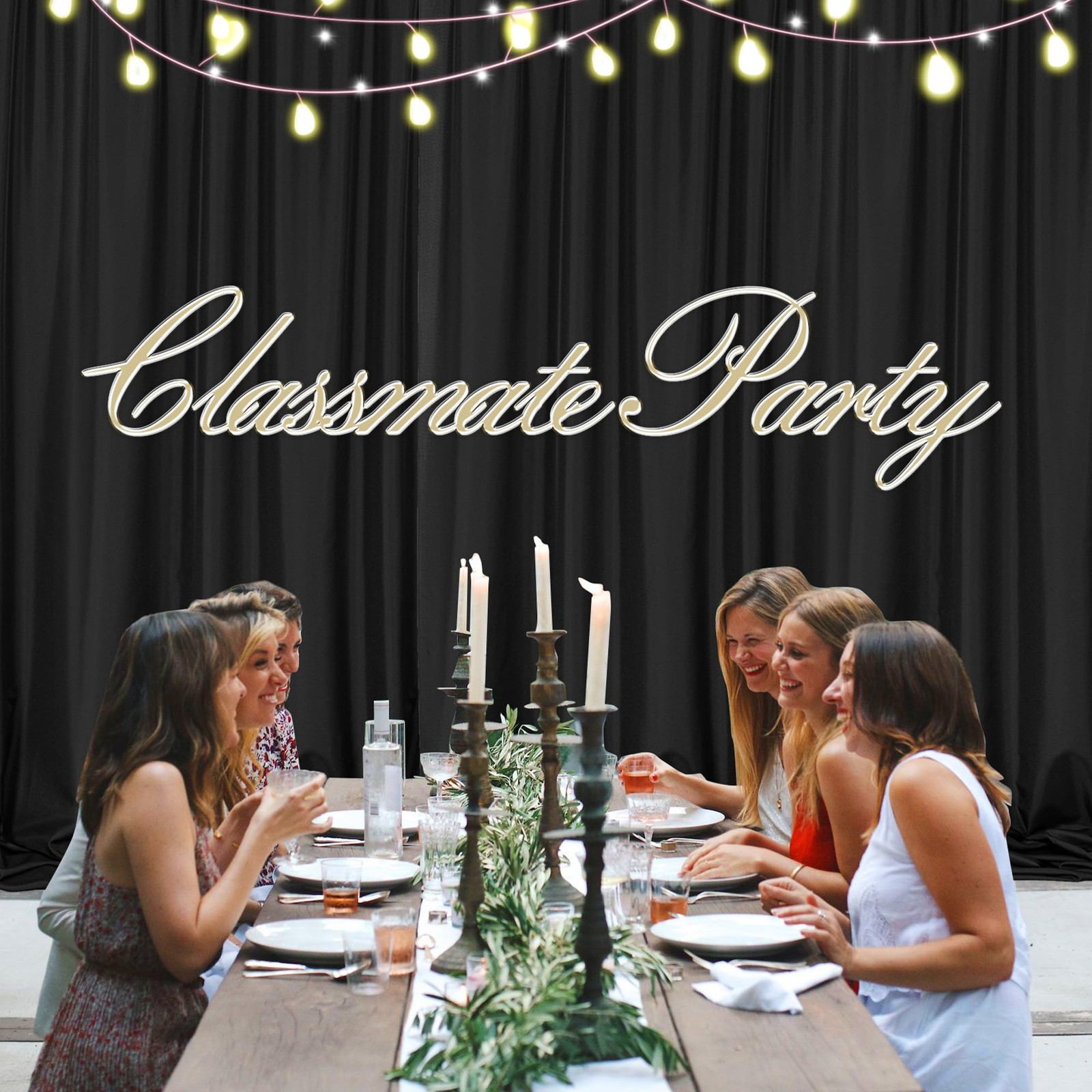 MEETSKY Black Backdrop Curtains for Parties – 10ft x 8ft Party Photo Backgrou…