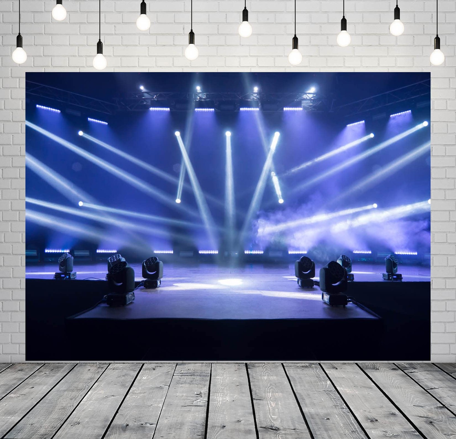 BELECO 7x5ft Fabric Music Concert Stage Backdrop Night 7x5FT, N5-a14562