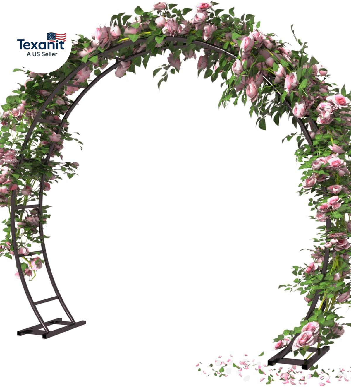 Metal Arch Backdrop Stand 8Ft Wide 7Ft High, Wedding Arch Frame for Wedding Deco