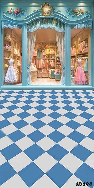 10’x20’CP Blue Girl Dress Showcase Microfiber Fabric background backdrop SD294