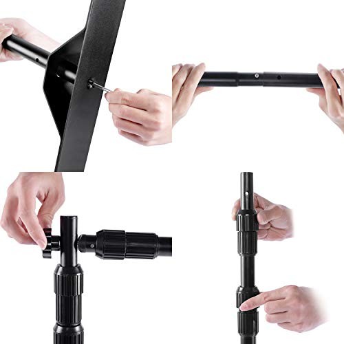10 x 8 ft Heavy Duty Backdrop Banner Stand Kit, Adjustable Photography Step
