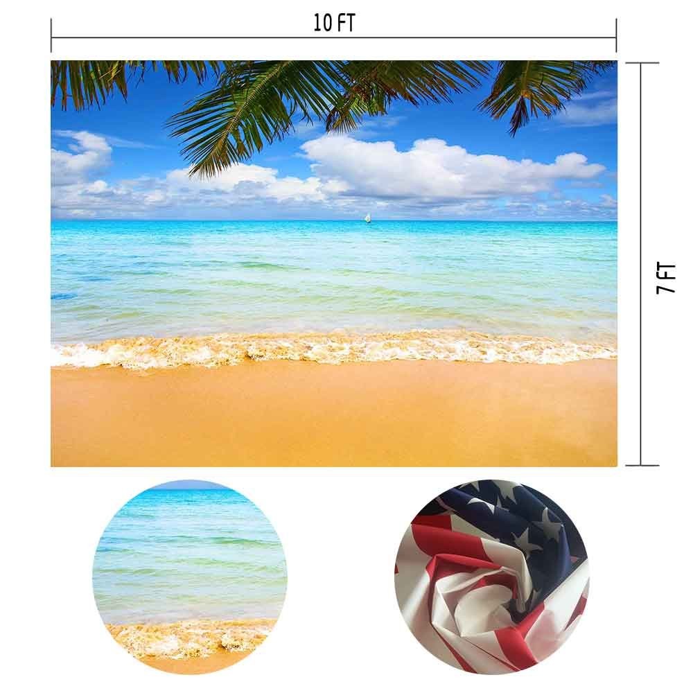 10x7ft MME Summer Sea Beach Photography Backdrop Blue Sky Background Props