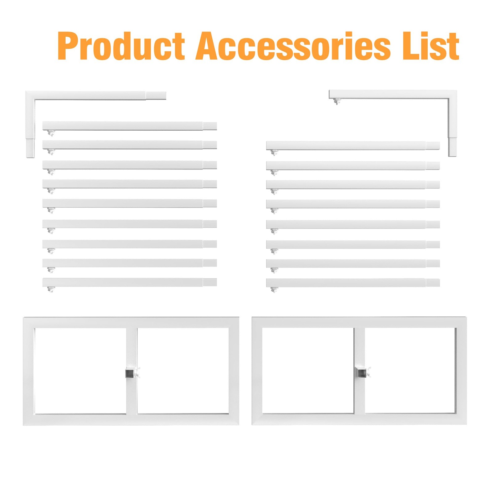 Heavy Duty Backdrop Stand 8ft x 8ft White Pipe and Drape Kit Adjustable Metal…