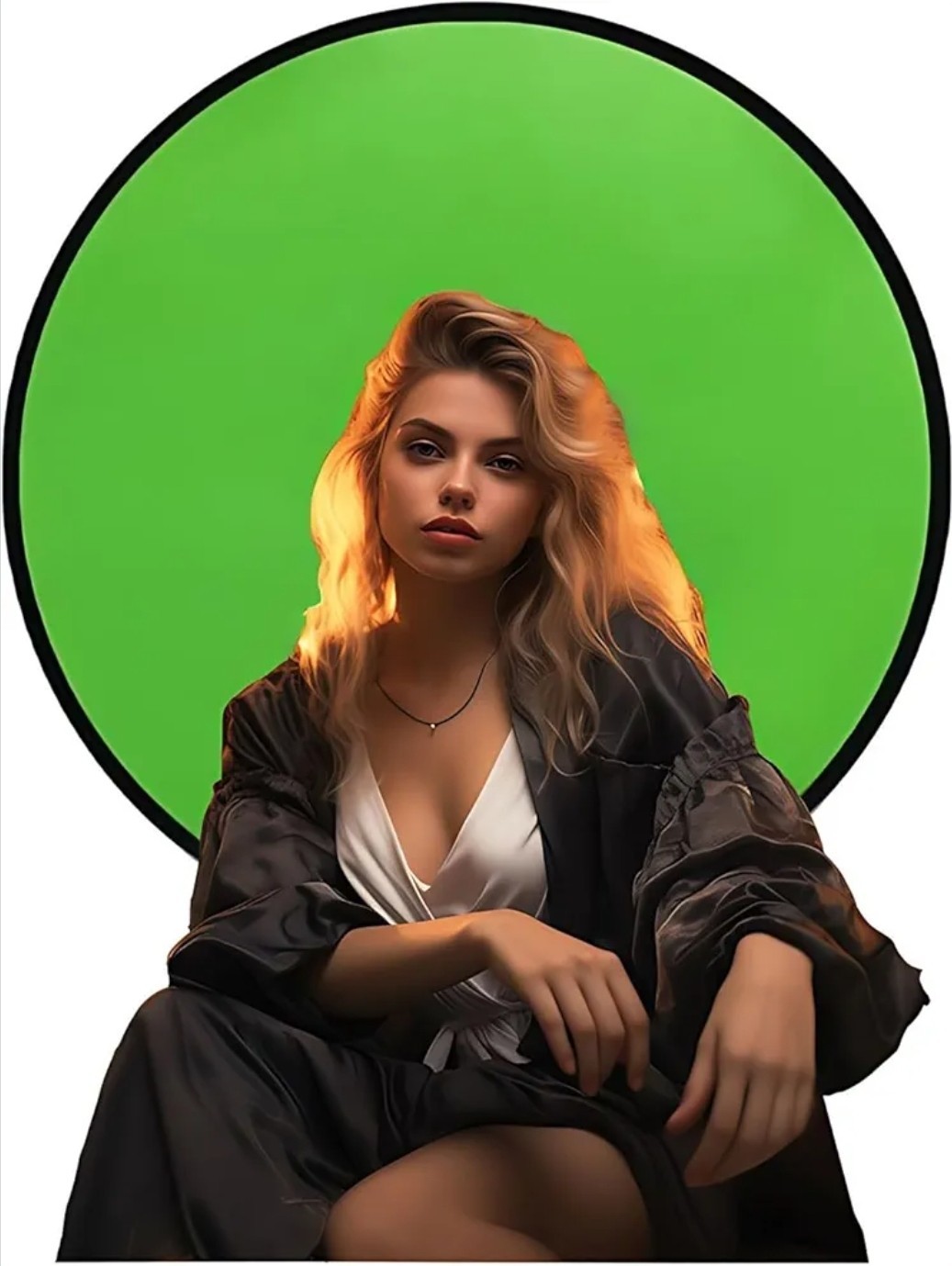 Portable Collapsible Webcam Backdrop with Package Bag Background Green Screen…