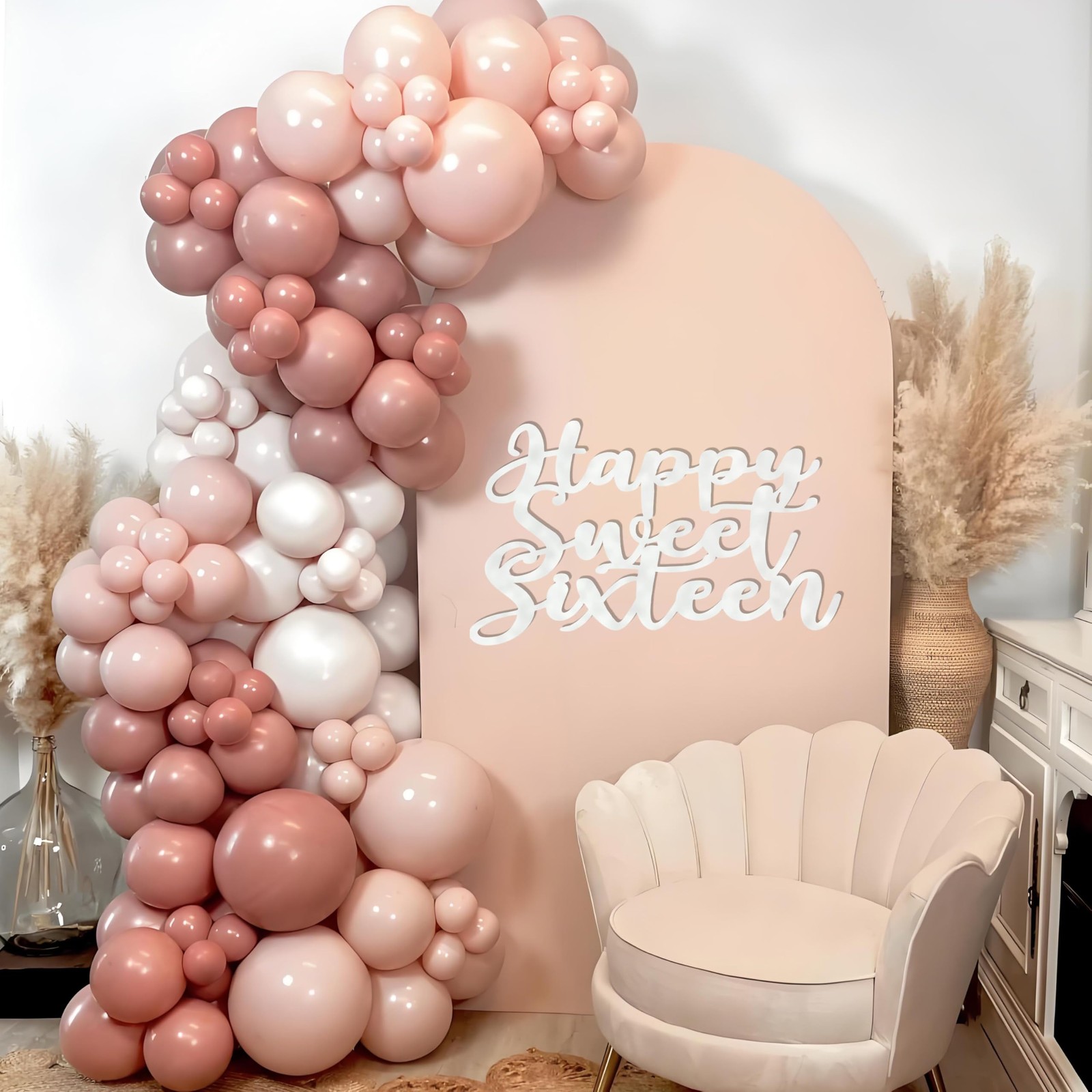 Happy Sweet Sixteen Sign for Birthday Backdrop – Happy 16th Birthday Felt Dec…