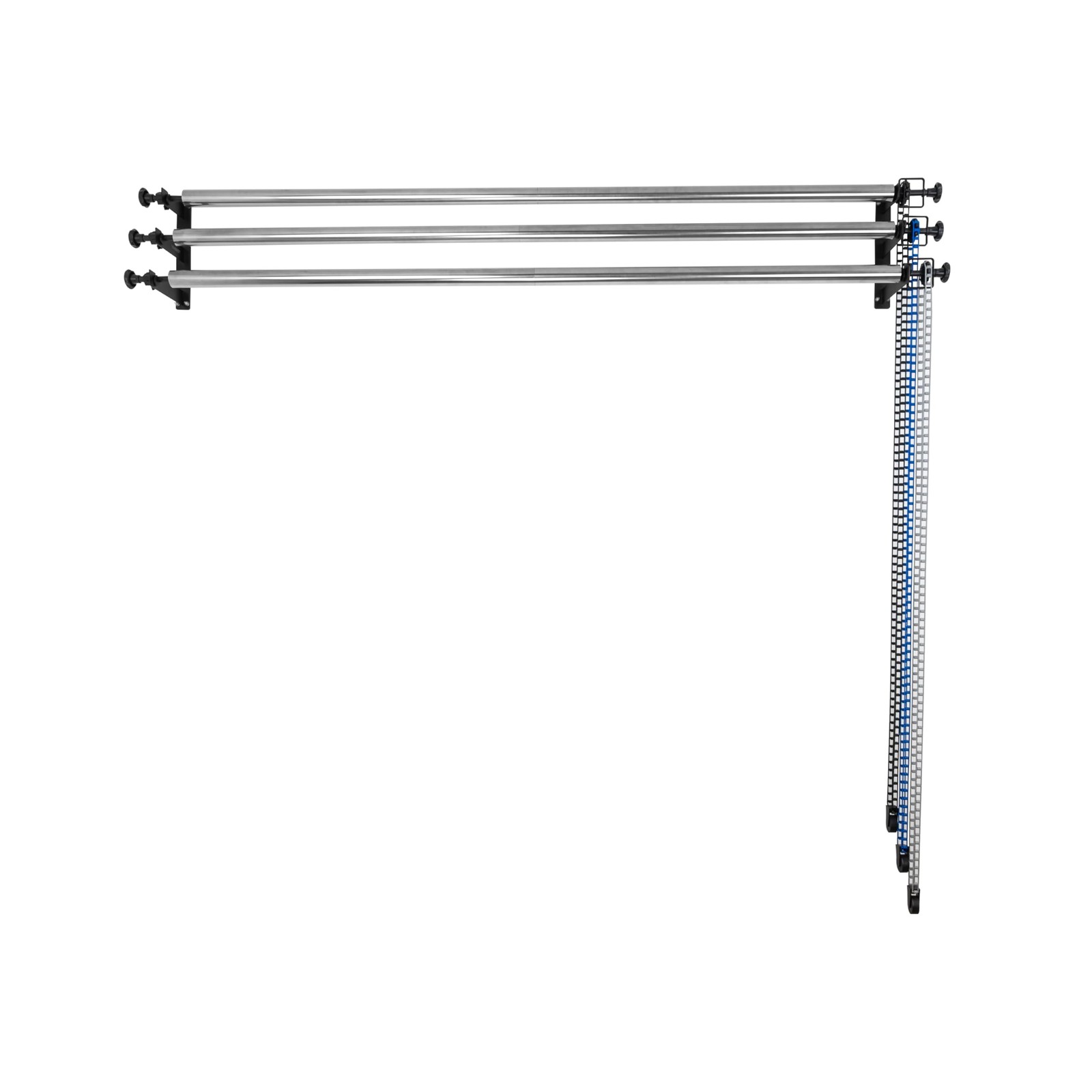 Photography Backdrop Roller Grey/Blue/Black Plastic Chain+120inch Crossbars