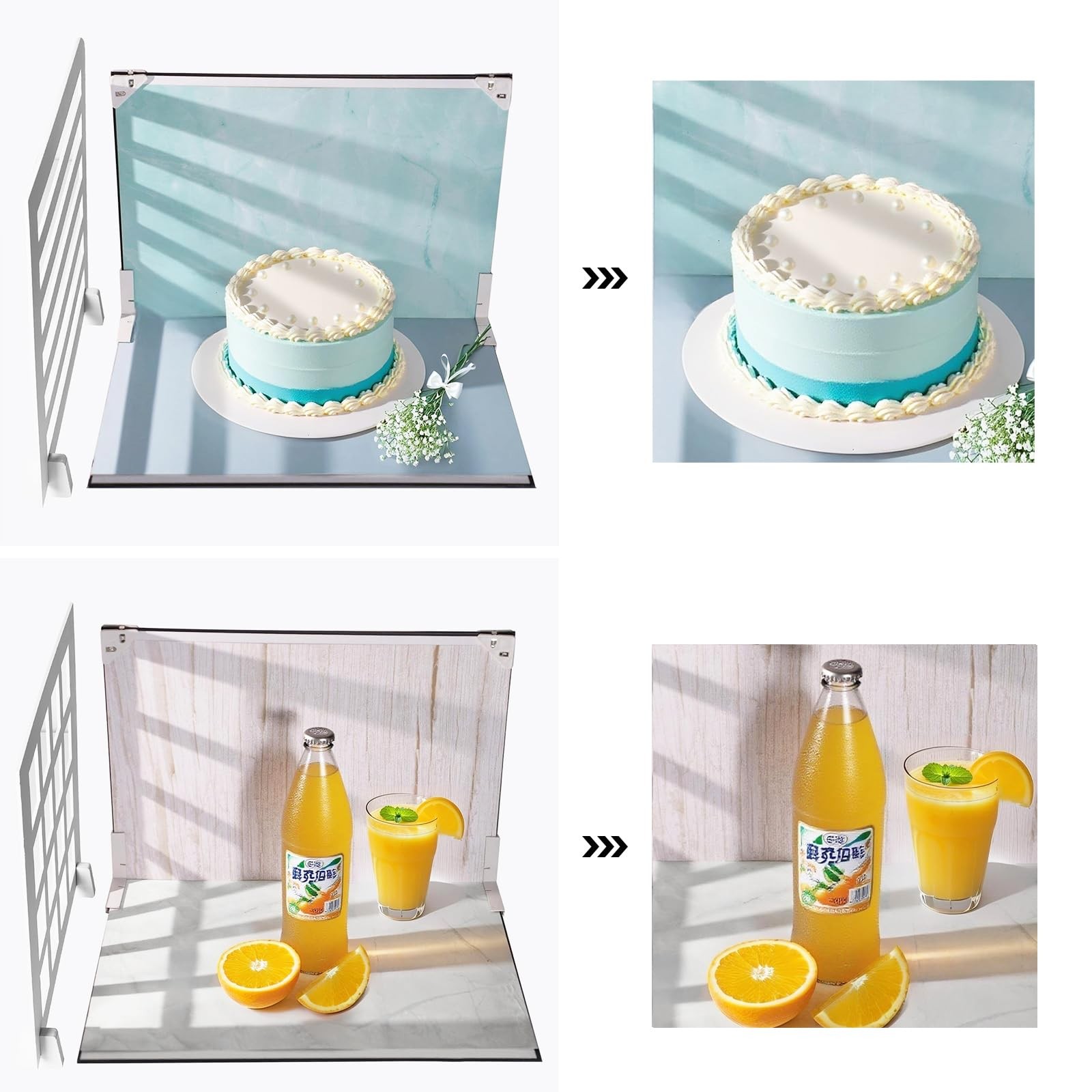 Photo Backdrop Board for Product Photography, 16.5×11.7 Inch Food Photography…