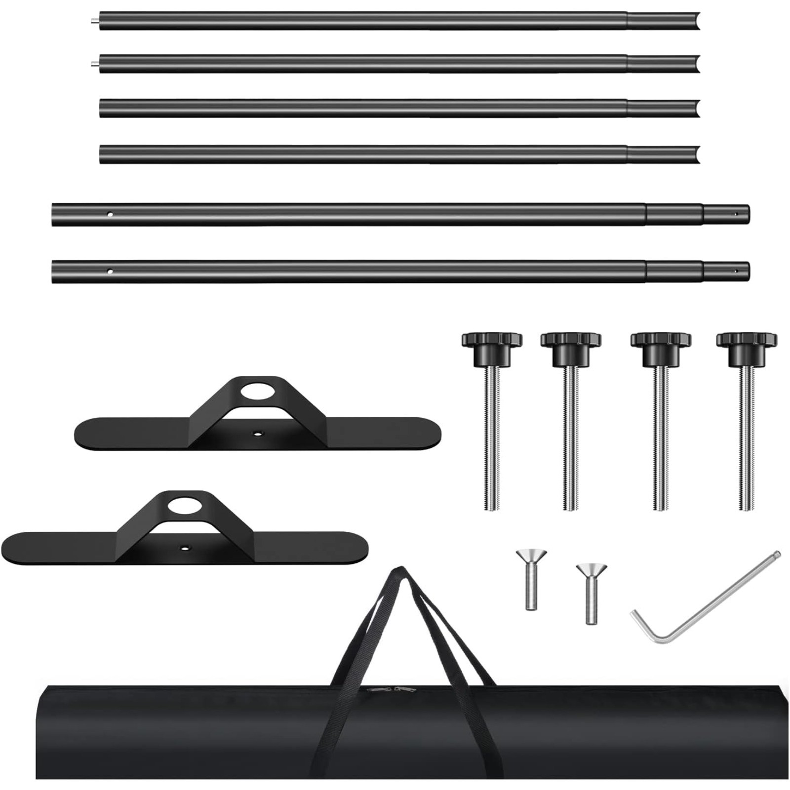 Telescopic Backdrop Stand Background Banner Kit 10×8 ft for Party & Photo Studio