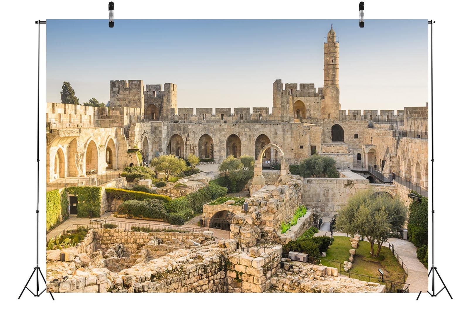 BELECO 7x5ft Fabric The Old City Jerusalem Backdrop Israel 7x5FT, A12907
