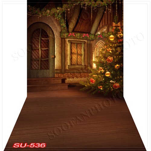 10’x20′ CP Christmas Season Scenic Microfiber Fabric background backdrop SU536