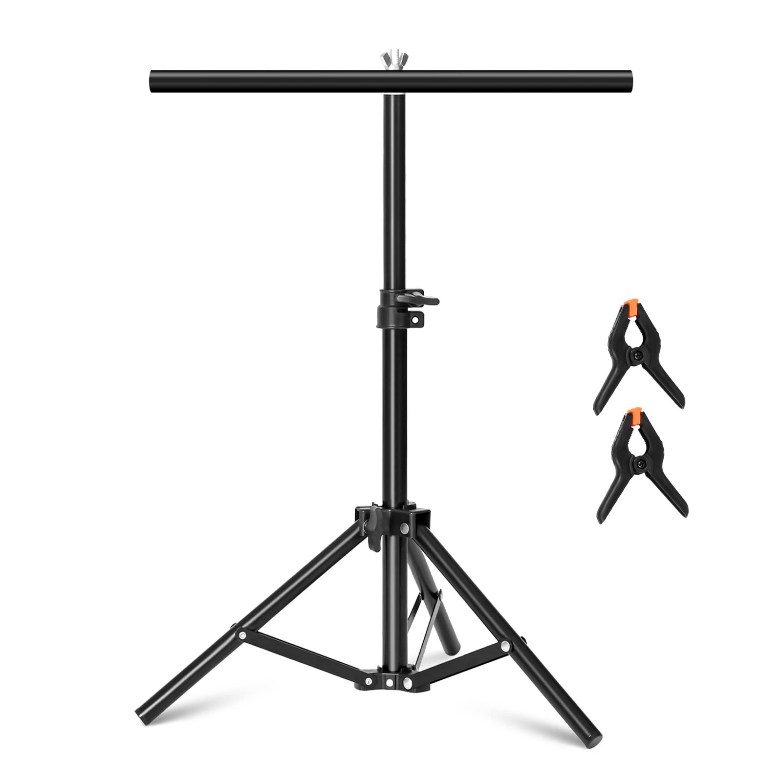 30 Inch Small T Shape Photography Backdrop Stand Light Holder 2 Clamps Table