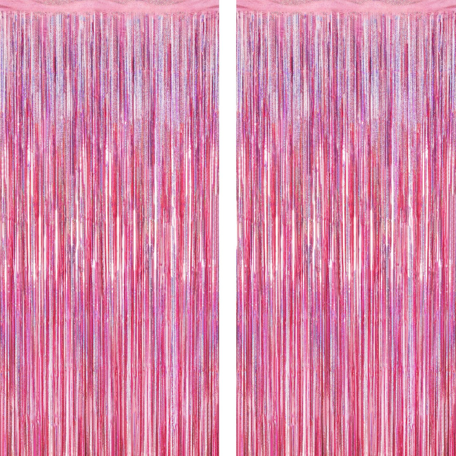 2 Pack Glitter Pink Backdrop, 3.28 FT x 7.05 Birthday 2 PCS, pink