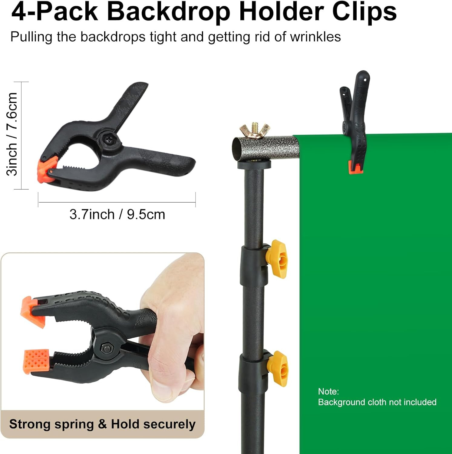 Adjustable Backdrop Support Stand Kit 10×6.5ft with Carrying Bag