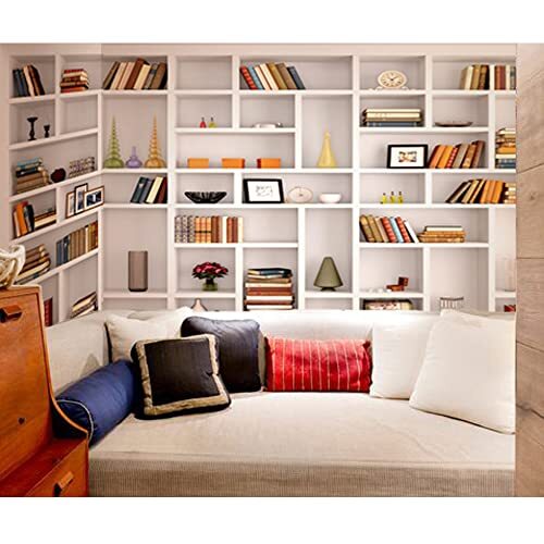 White Bookshelf Backdrop Bookcase Backdrops Office Backdrop Video 7x5ft