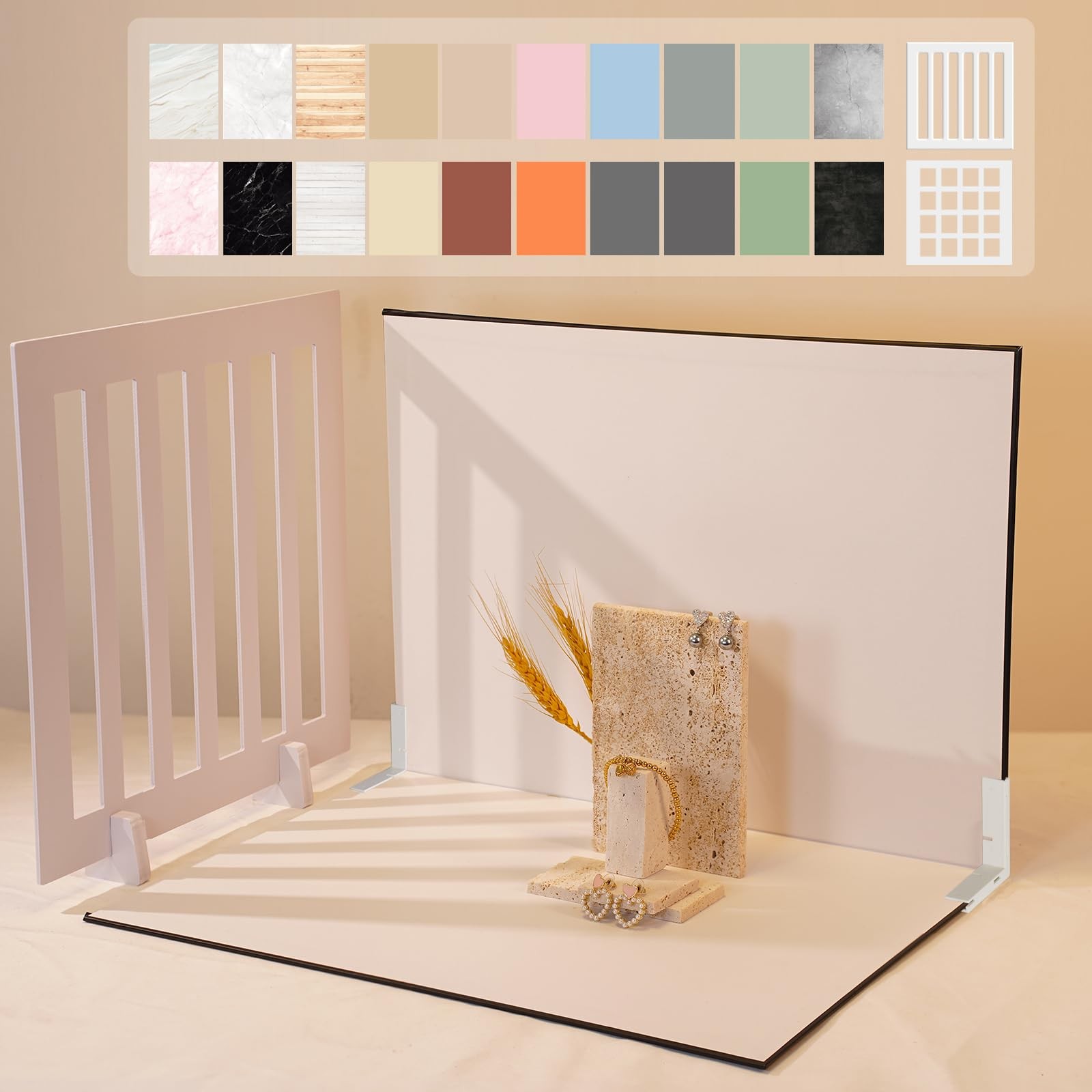 Yoocheese Photo Backdrop for Product Photography – Tabletop Backdrop Kit with…