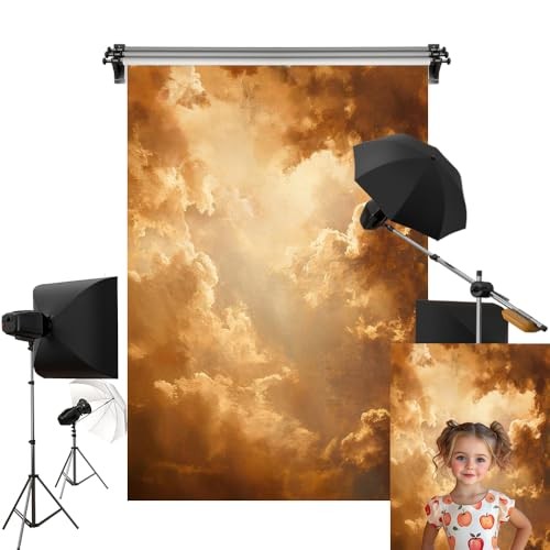 /1.5×2.2m Abstract Backdrop for Photography Golden Cloudy 5x7ft B1053597