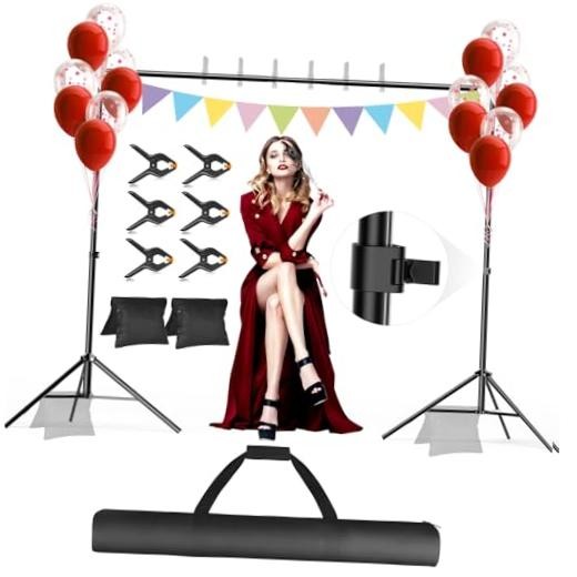 Backdrop Stand, Photo Video Studio 10 x 10FT Adjustable Backdrop Stand, 10×10ft