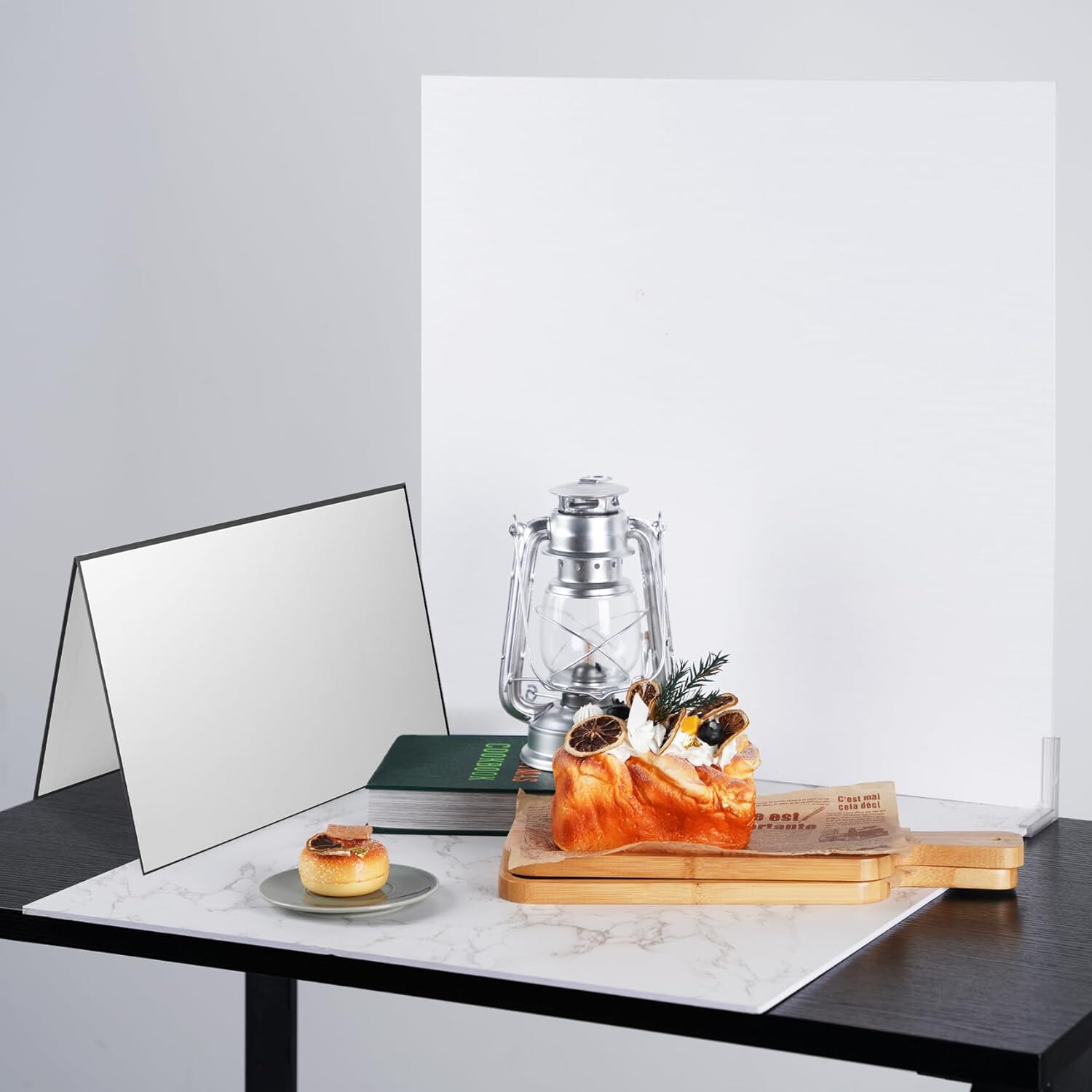 Meking Photography Backdrop & Reflector Board Set, 2 * 24” x 24” & 2 * 16” x 23”