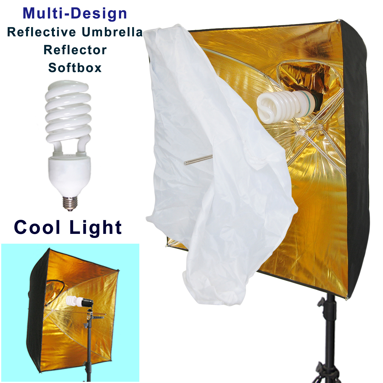 Photography Studio Softbox 3 Continuous Lighting Light Background Stand Kit