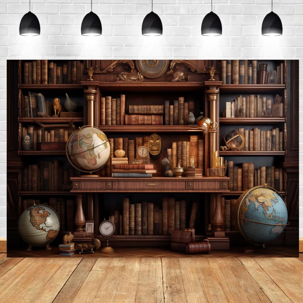 7x5ft Retro Book Backdrops for Photography Medieval Vintage 7x5ft, Brown