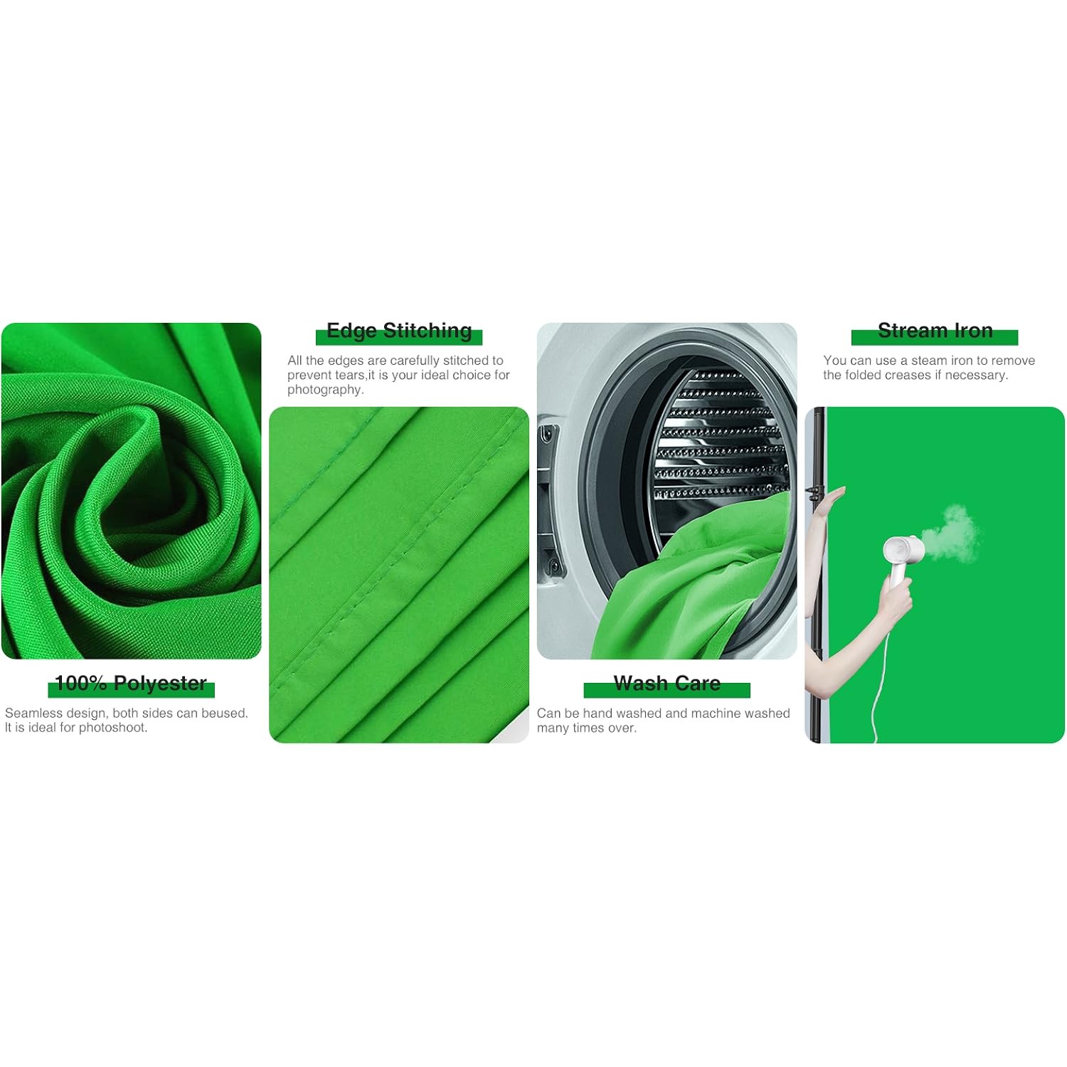 Green Screen Backdrop Stand 10 x 8.5 inch Greenscreen Background for Photography