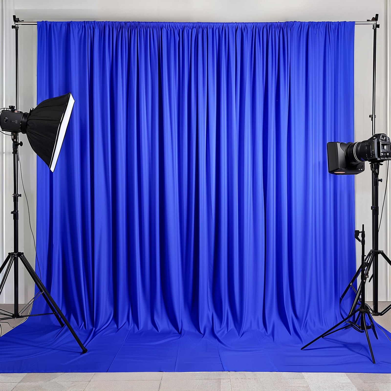 10x10ft Royal Blue Backdrop Curtains for Wedding Parties,Wrinkle Free Blue Cu…