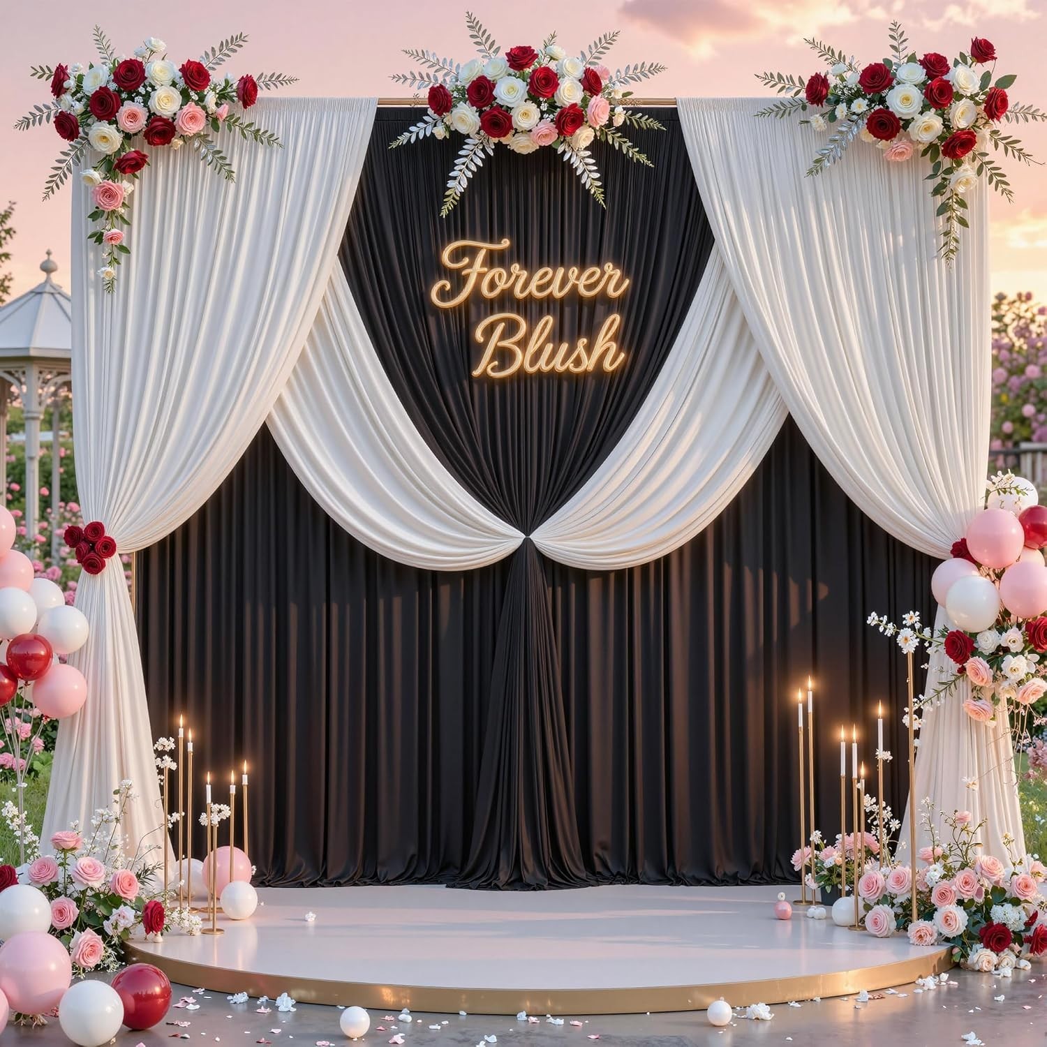2 Panel 10ft x 7ft Black Photography Backdrop – Washable & Durable