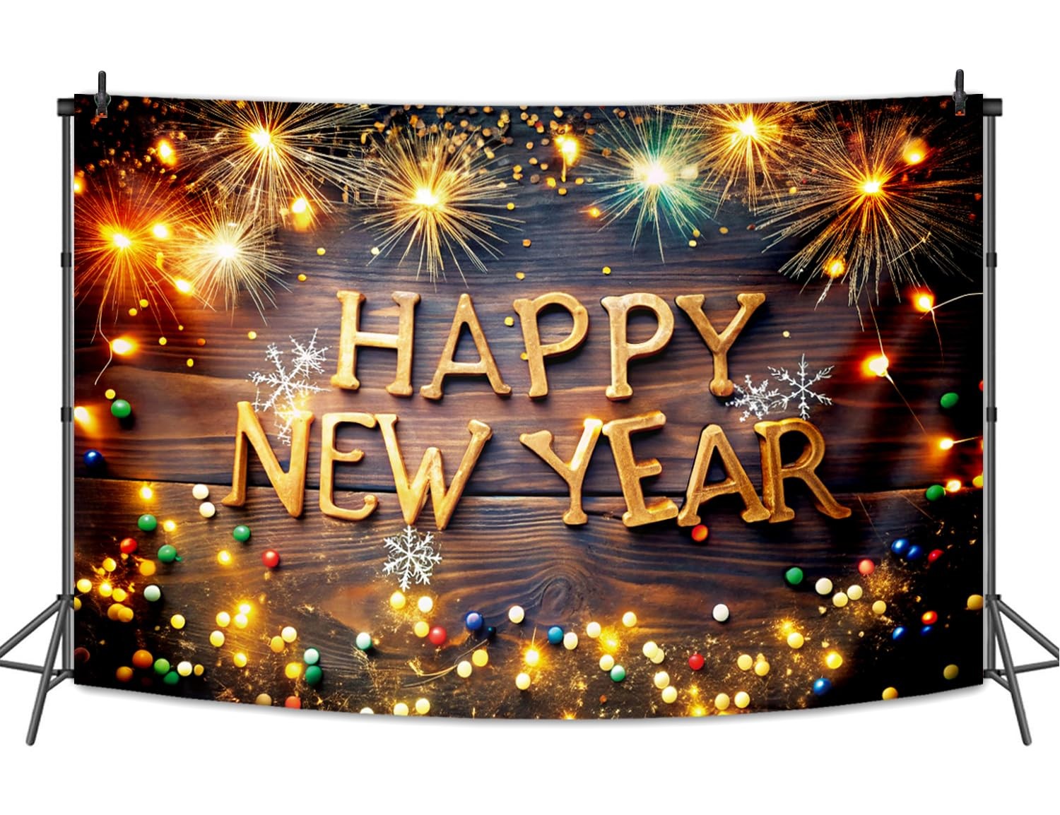 6×3.6FT Happy New Year Photography Backdrop Welcome to 2025 Party Decor
