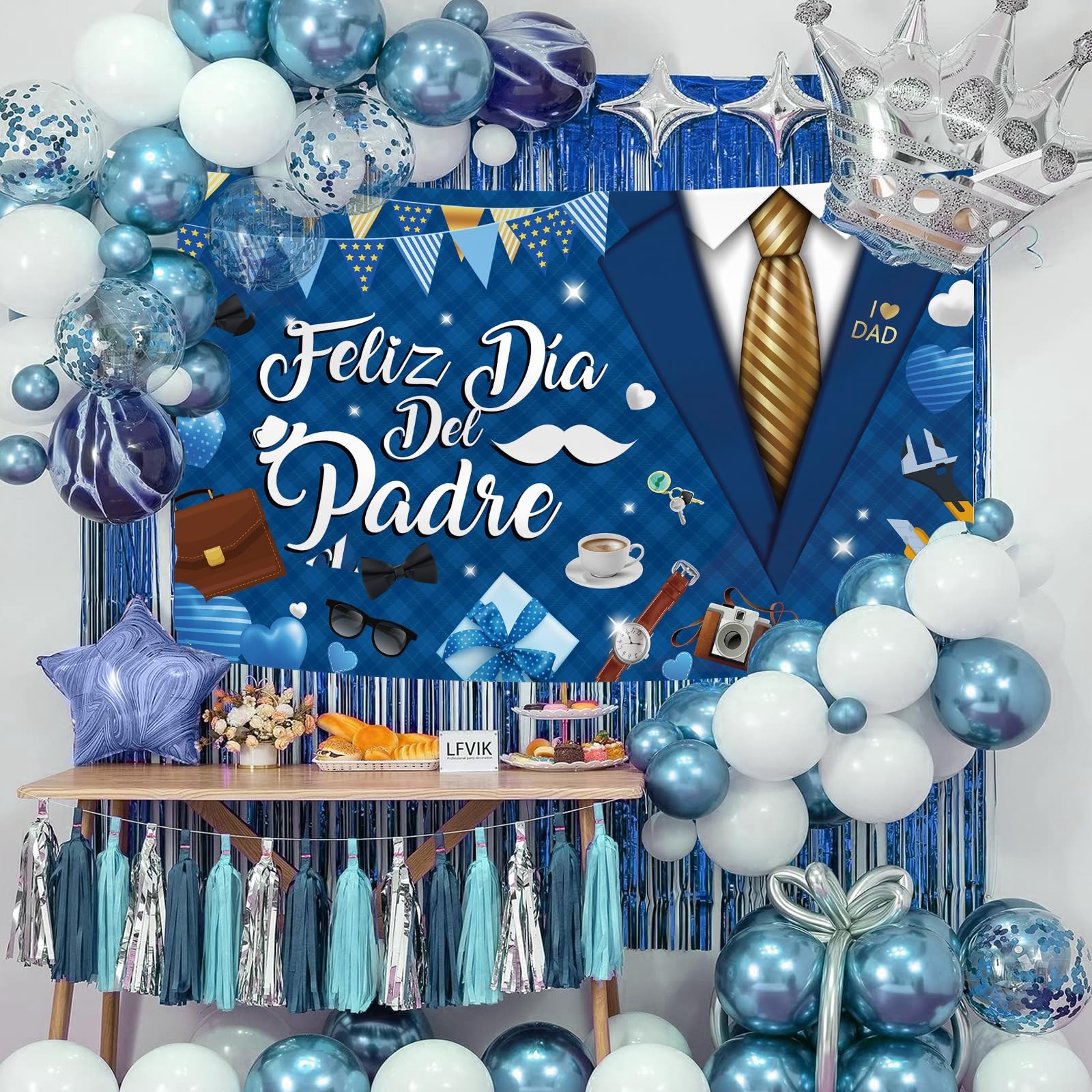Feliz Día Del Padre Backdrop Spanish El Mejor Papá Del Mundo Party Decorations H