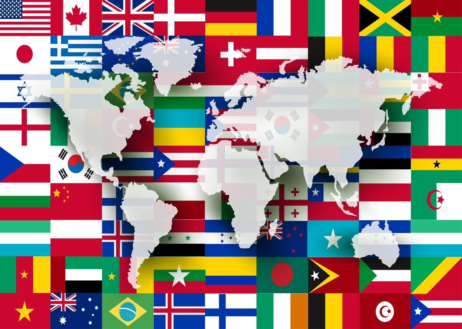 BELECO 7X5ft Fabric World Flags Backdrop Map 7x5FT, CHa50854