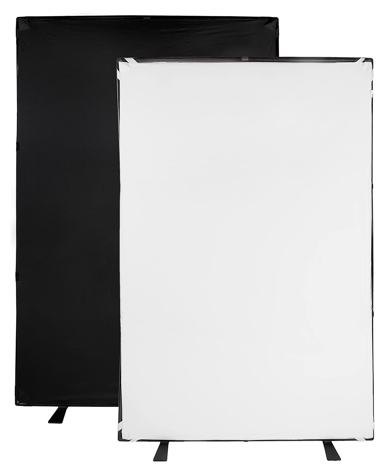Complete Portable Background Kit w/Bag – 5 x 7.4ft (1.5 x 2.1m) Black/White