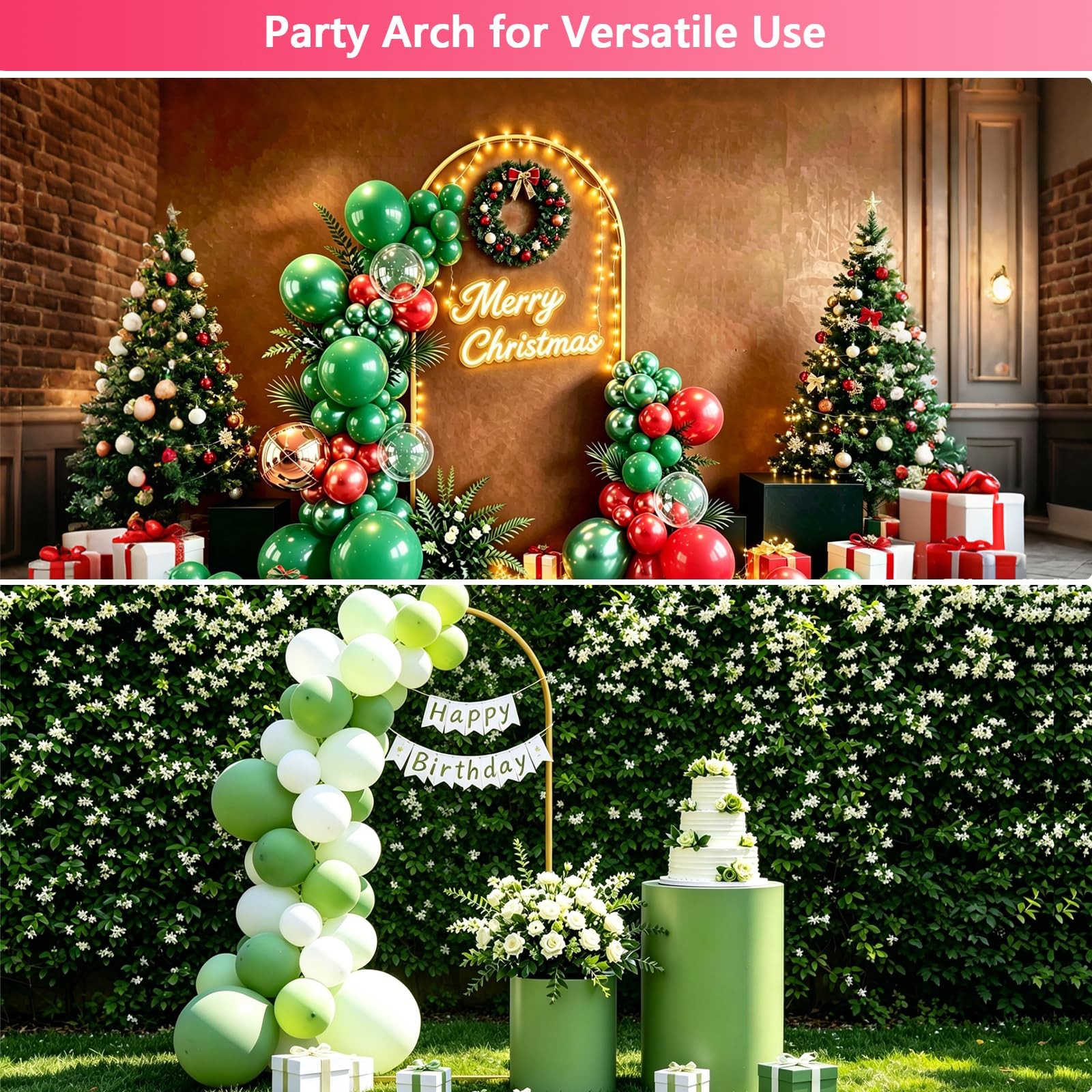 6 FT Metal Arch Backdrop Stand, Party Balloon Arch Stand