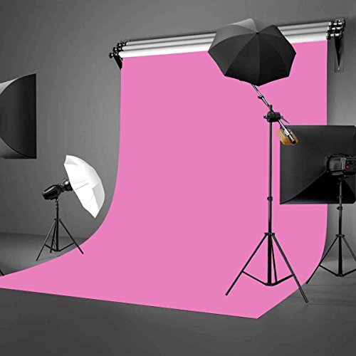 Pink Non-Woven Fabric Backdrop 10x8ft Solid Color Photography Background Stud…