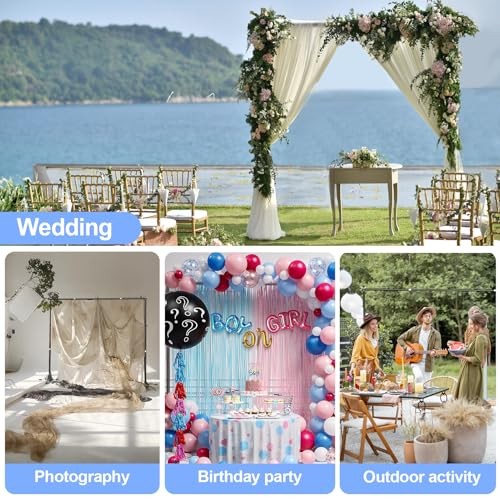 10×8.5ft(WxH) Upgraded Heavy Duty Backdrop Stand, Pipe and Drape Stand Kit