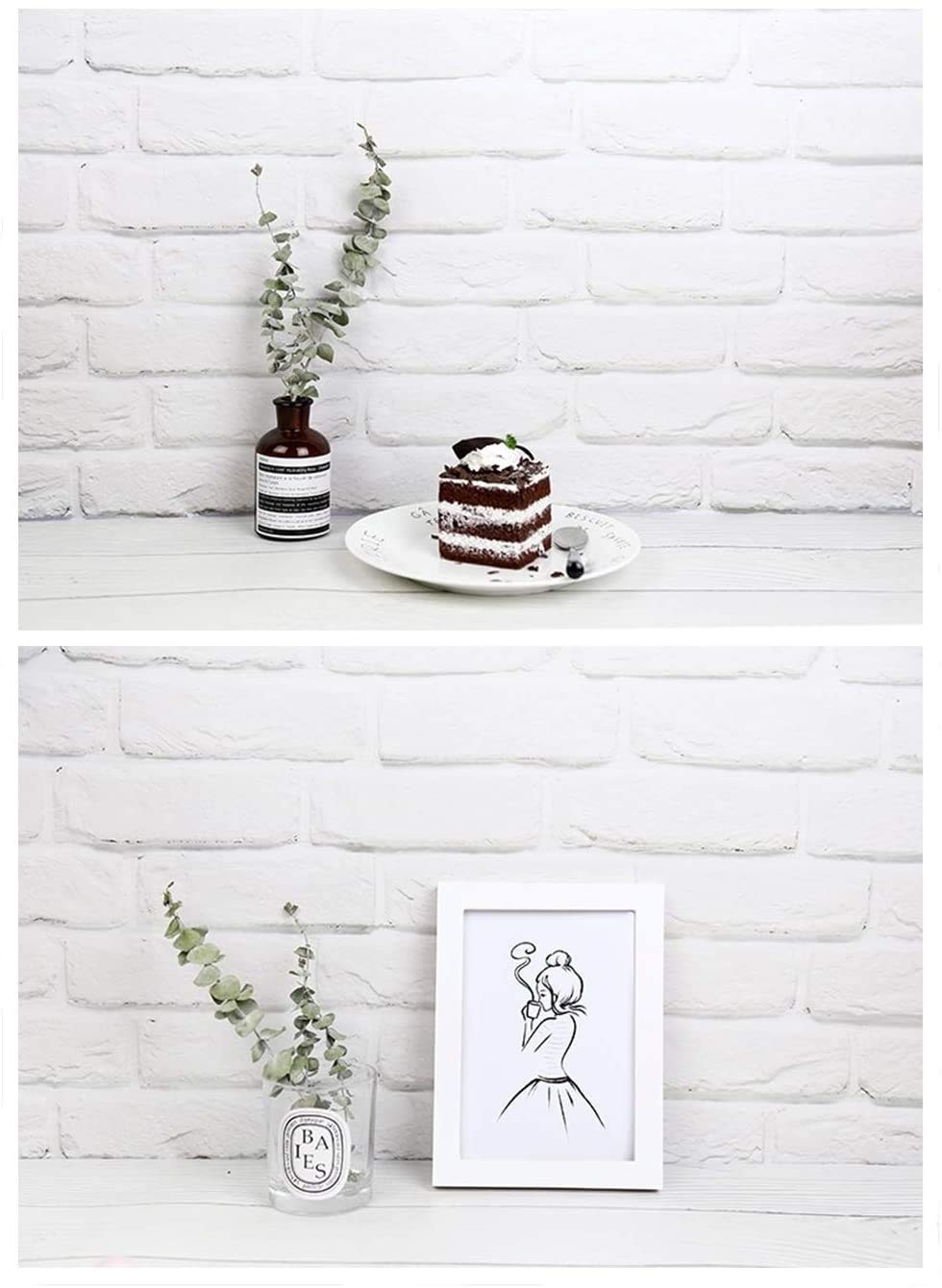 Selens 22×35 inch (56x88cm) 2 in 1 Photography Background Props Wood Brick Wa…