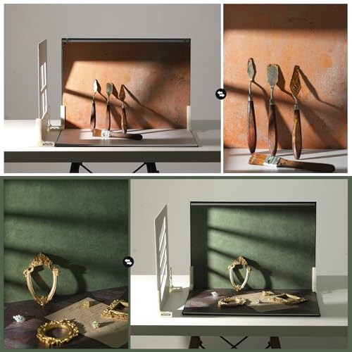 Food Photography Backdrops with Shadow Boards, 10Pcs Double-Sided Photo