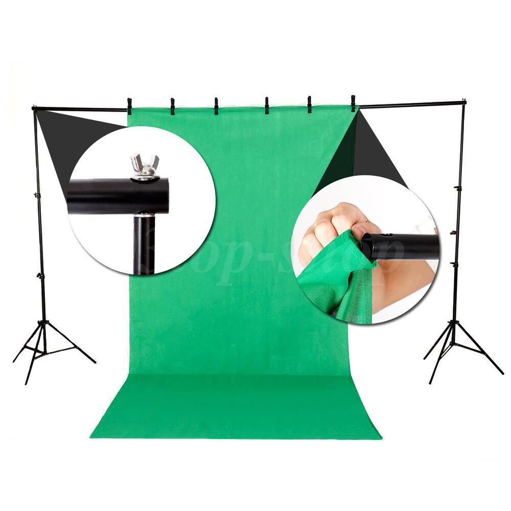 10Ft Heavy Duty Adjustable Photography Background Support Stand Kit w/Sand Bags