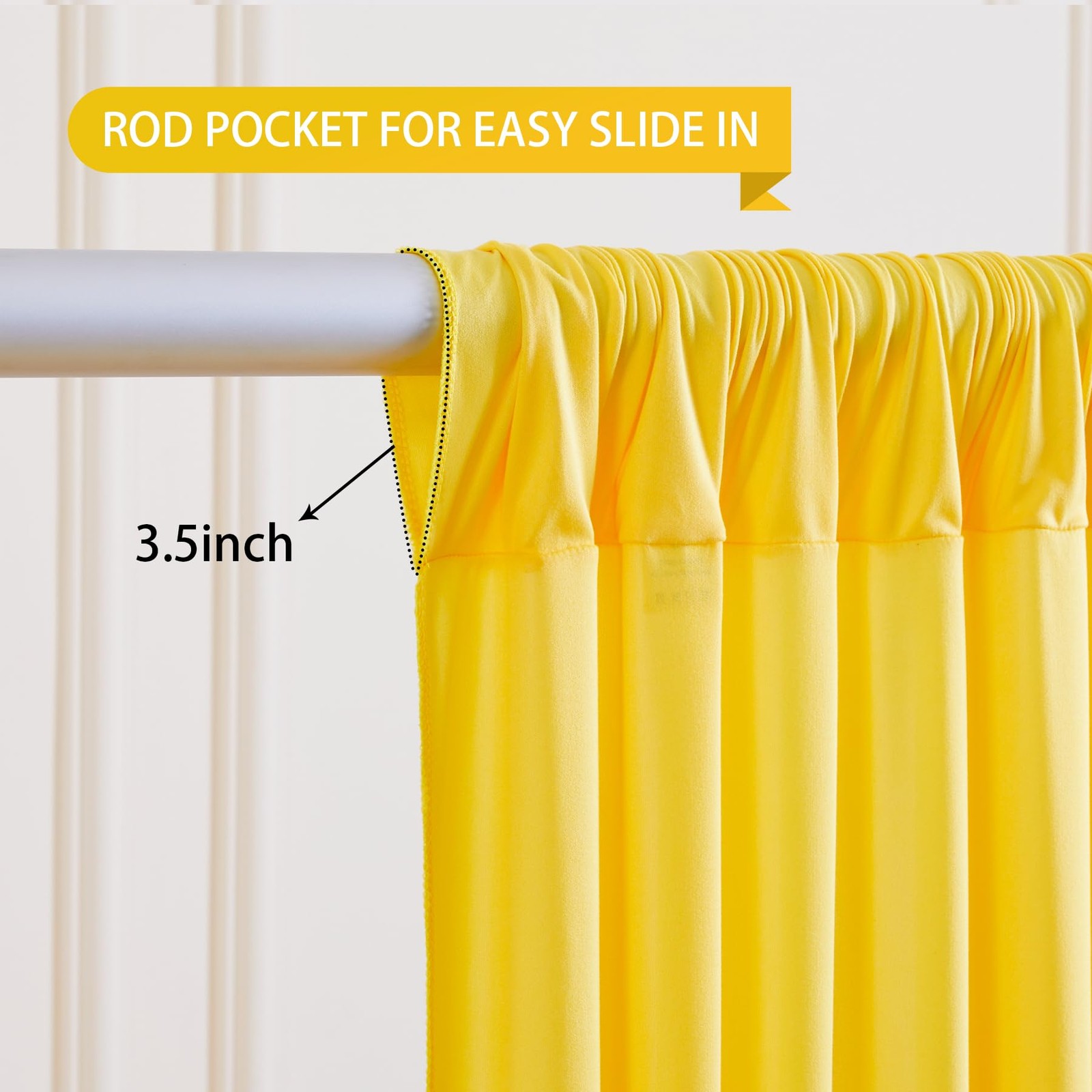 8x10Ft Yellow Backdrop Curtains WrinkleFree Polyester Photography Drapes
