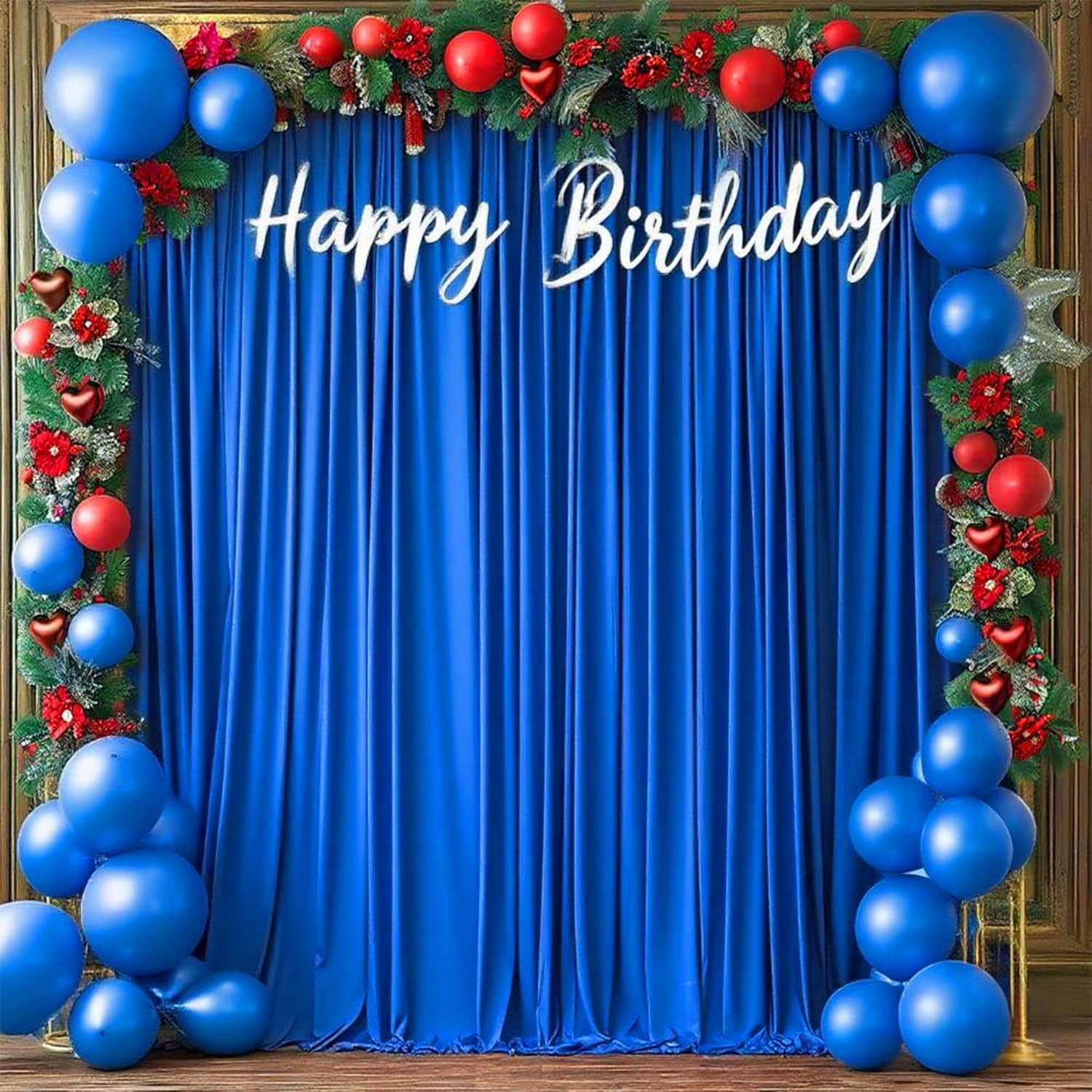 2 Panels 5ft X 10ft Royal Blue Backdrop Curtains for Party – WENSINL Wrinkle …