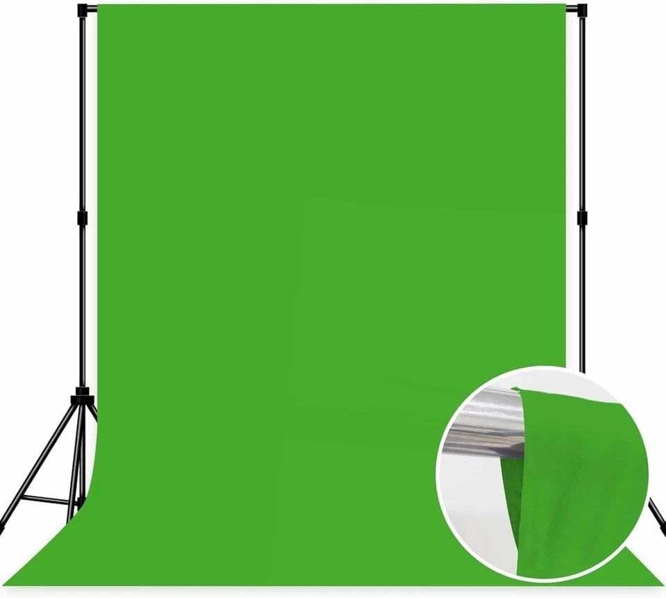 5x7ft Green Screen Backdrop Muslin Chromakey Photo/Video Studio