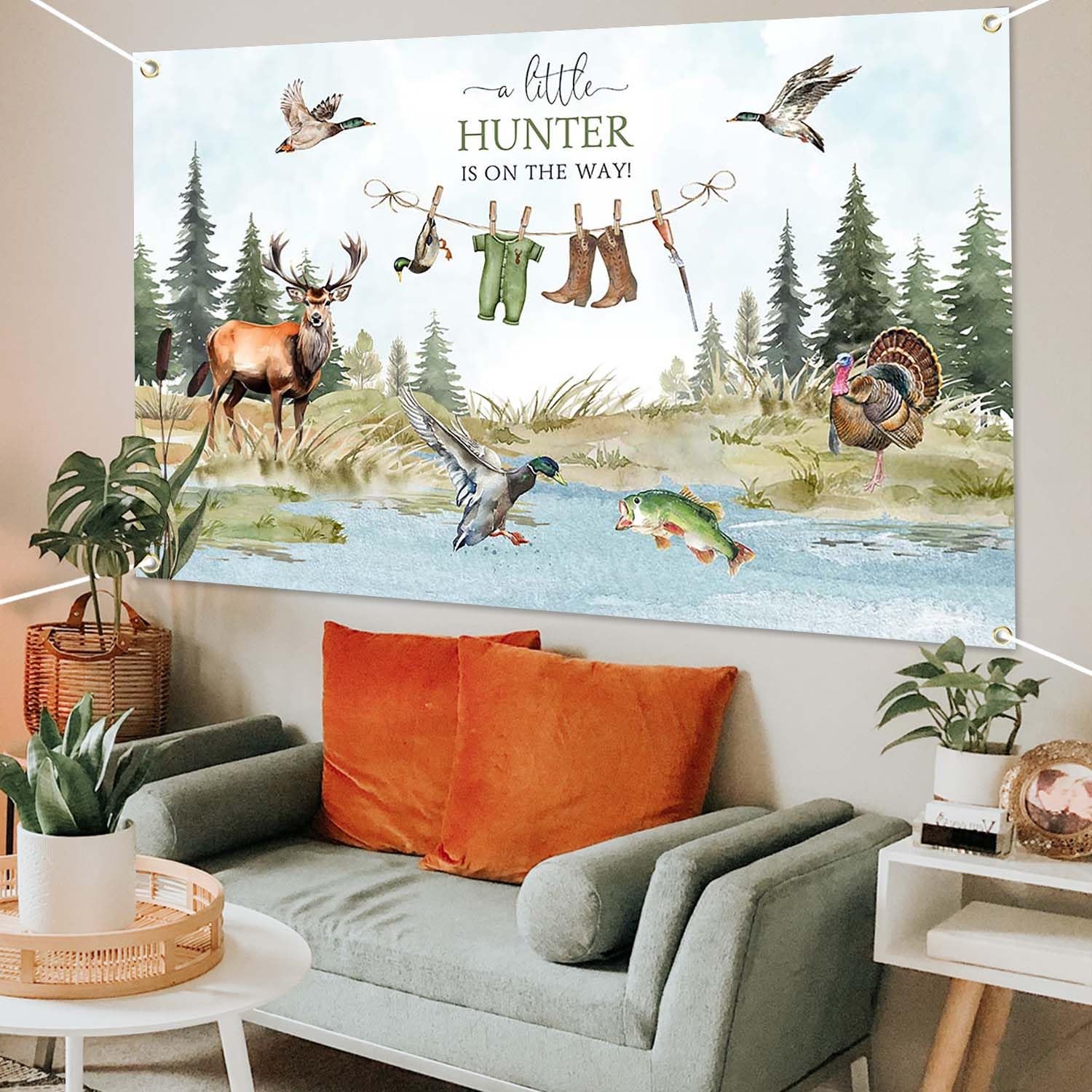 Duck Hunting Baby Shower Banner Mallard Duck Hunter Clothes Baby Shower Photo…