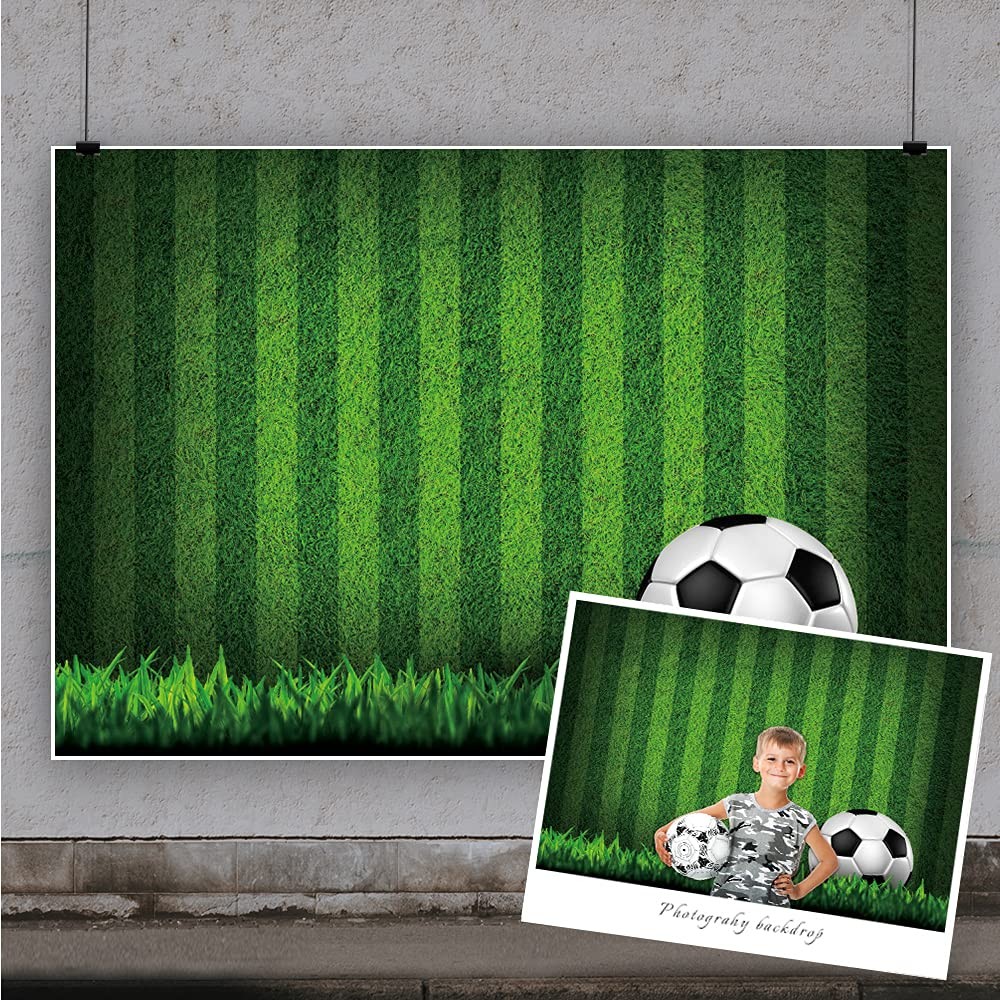 Yeele 10x8ft Grass Field Backdrop Soccer Pitch Stadium Green Grass Photograph…
