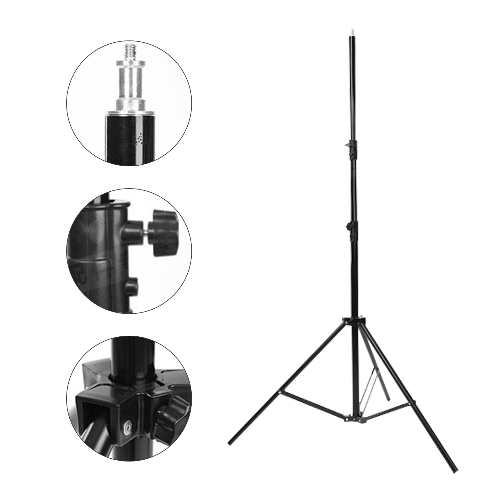 Adjustable Background Crossbar Kit Support Stand Photography Backdrop Black Kit