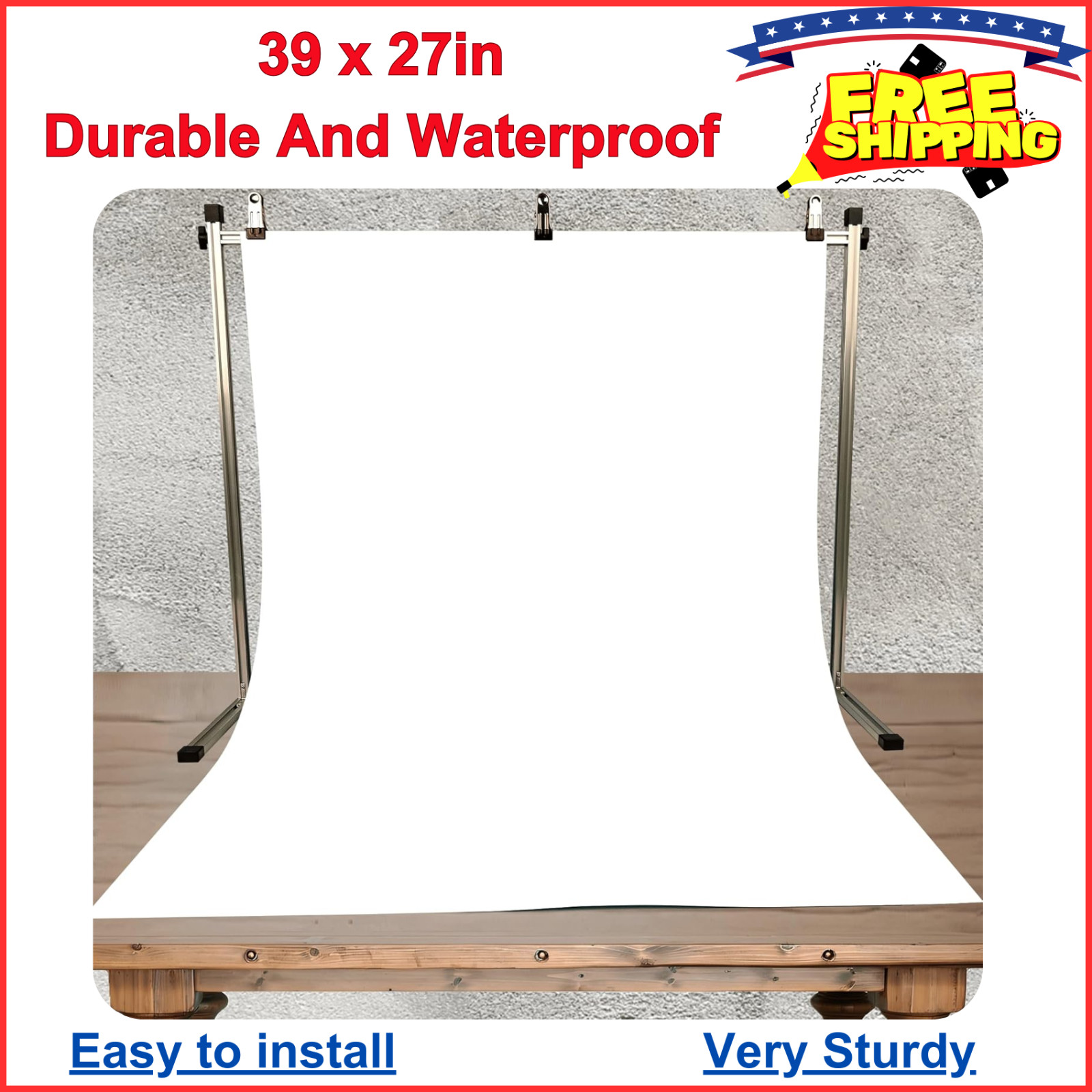 39x27in Product Photography Backdrops With Stand 7 PCS 14 Patterns Reusable Flat