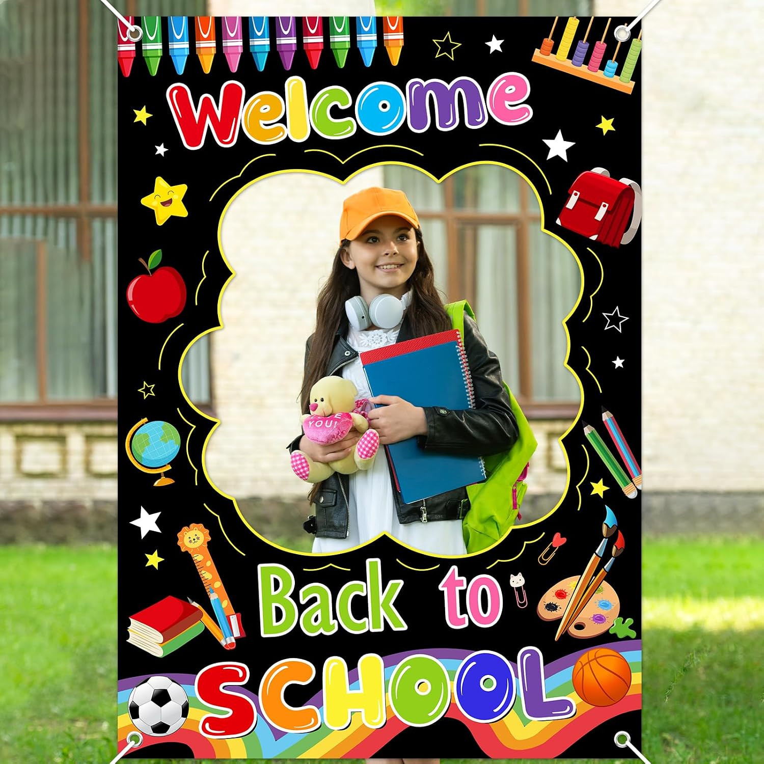 Welcome Back to School Backdrop Back to School Decorations | 4X6Ft, Fabric Cutou