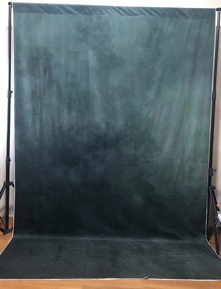 5×7ft Dark Green Portrait Backdrop Abstract Muslin Background for Photography…